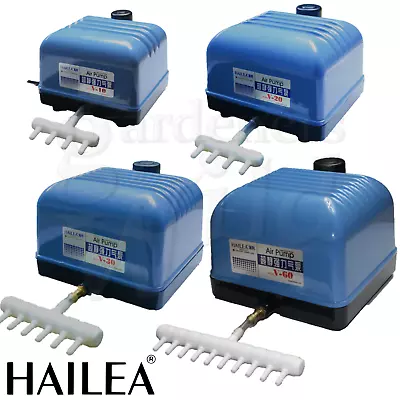 HAILEA V-SERIES Air Pump Hydroponic Aquarium Pond Aeration V10 V20 V30 V60 • £34.34