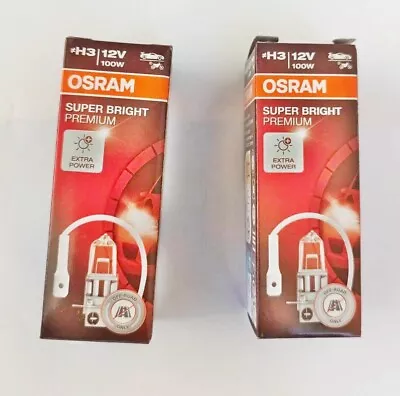 Osram H3 12V 100W 62201 Super Bright Premium Rally Front Bulbs Car Lamp • $13.33