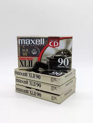 Maxell XLII 90 Type II High Bias Cassette Tapes New Sealed Lot Of 4 • $24.99