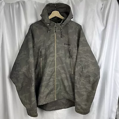 Mens Bench Technical Jacket Coat Camo Khaki Pockets Gorpcore Y2K Outdoors XL • $49.67