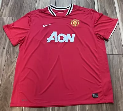 Manchester United Nike 423932-623 2011/2012 Red Home Soccer Jersey - Men's 3XL • $65