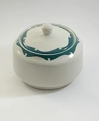 Vtg STERLING Vitrified China Sugar Bowl Green Wave Restaurant East Liverpool OH • $18.69