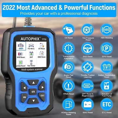 $94 • Buy Auto All System Diagnostic Tool OBD2 Scanner Car Code Reader For Mercedes Benz 