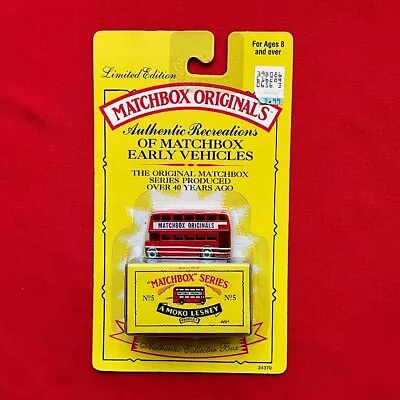 Limited Edition MATCHBOX ORIGINALS 1995 No 5 Matchbox Series 1954 London Bus • $15