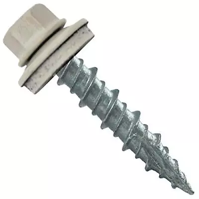 Metal Roofing Screws 250 10 X 1  Light Stone Hex Head Sheet Metal Roof Screw. • $44.43