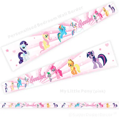 MY LITTLE PONY Bedroom WALL BORDER - Personalised Wallpaper Strips Girls Room • £11.99