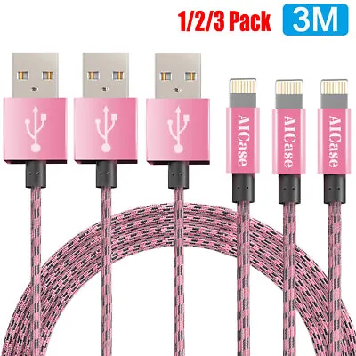 3m USB Charger Phone Cable Data Cord For Apple IPhone 7 8 XR 11 12 13 14 Pro Max • $10.99