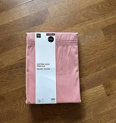 Marks & Spencer Single Duvet Cover Cotton Rich Percale NEW • £9.99