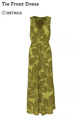 Cabi New NWT Tie Front Dress #5953 Green Palm Sizes M L • $86.40