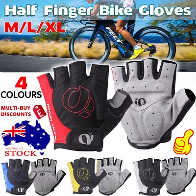 Cycling Bicycle Half Finger Bike Gloves Unisex Anti Slip Padded For Men Women • $10.99