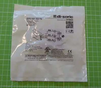 Di-soric OGU 021-G5 - T3 Fork Light Barrier New + Original Packaging • $105.49