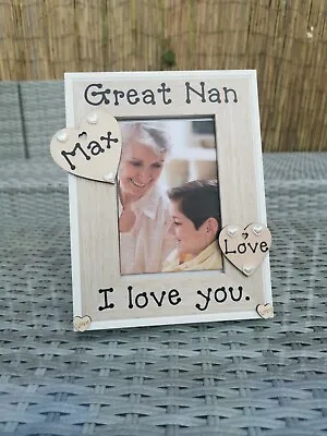 Personalised Great Nan Grandma Grandad Grandparents Gran Photo Picture Frame . • £11.95