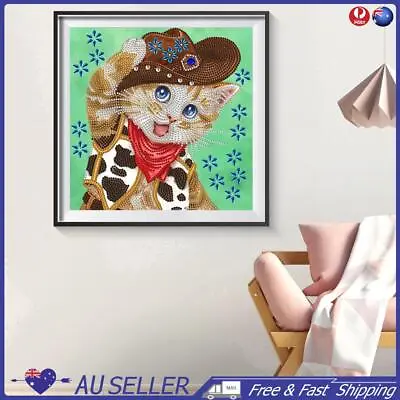 $11.39 • Buy Funny Cat 5D DIY Diamond Painting Special-shaped Partial Drill Decor (YXC373)