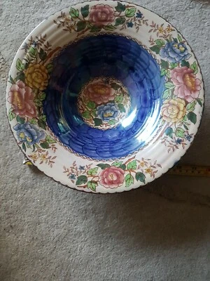 £10 • Buy Maling Ware Fruit Bowl Peony Rose