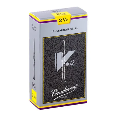 Vandoren CR1925 Bb Clarinet V.12 Reeds Strength #2.5 Box Of 10 • $37.99