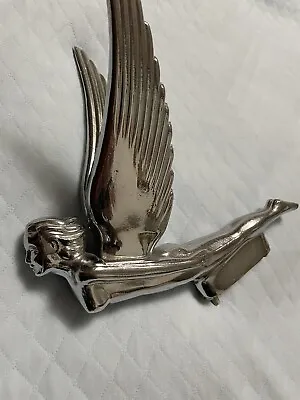 VINTAGE CHROME Hood Ornament Flying Lady Goddess -Never Been Used- Truck Hot Rod • $169