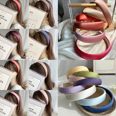 Haimeikang Silk Satin Sponge Headbands For Women Wide Hair Band Headwear Gifts❤️ • $4.93