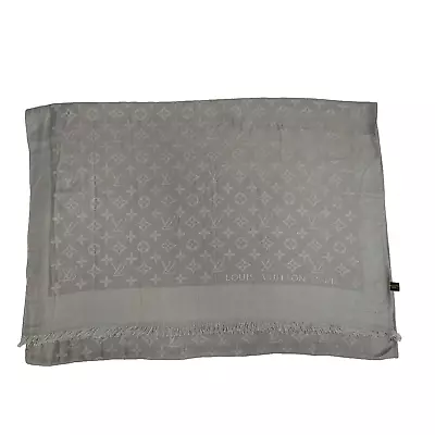 Louis Vuitton Grey Vintage Cashmere/Silk Rectangle Scarf Uk Women's 76'' X 26'' • £149.99