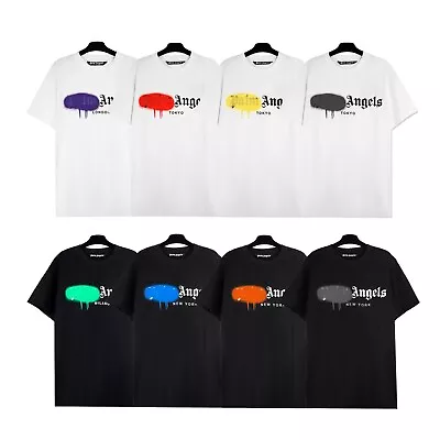 Fashion City Sprayed Logo T-Shirt Unisex Casual Multicolour Cotton Short Sleeve • $29.99