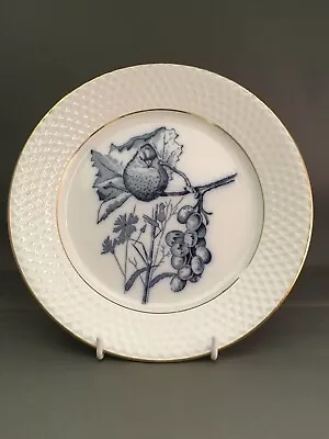 Flow Blue Regout Co Maastricht PLATA Transfer Bird Decor 7 3/4  Plate Excellent! • $9.95