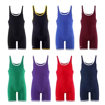 Matman Wrestling Singlet Youth Boys Kids Double Knit Nylon All Colors Made USA • $39.95