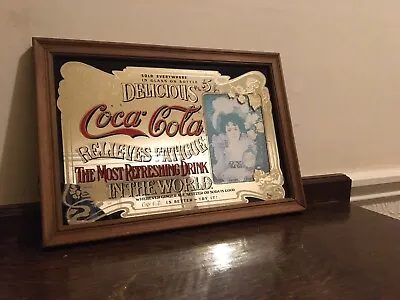 Vintage Coca-Cola Advertising Mirror /  Delicious Coca-Cola Refreshing Drink • £29