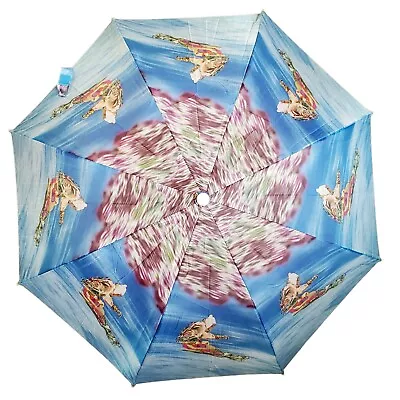 Snowboarder Umbrella With Flashlight 27  Straight Handle Blue Splash Flash • $39.99