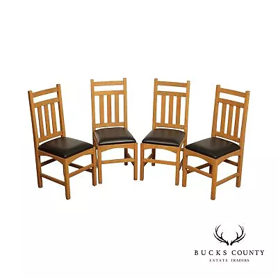 Mission Style Set Of Four Dining Chairs • $1495