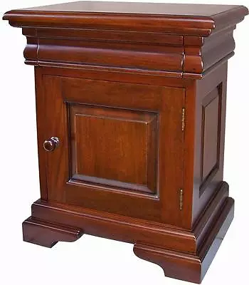 Mahogany French Louis Philippe Sleigh 1 Drawer Bedside Table Cabinet NEW BS041 • £295