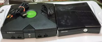 $33.99 • Buy Xbox Original Game Console Stuck Tray Reads Discs & Xbox 360 S Console Red Ring