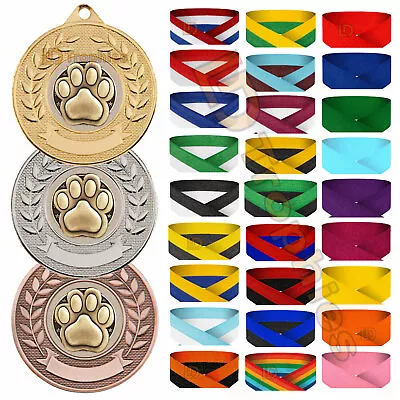 Dog Medals & Ribbons Dog Canine Medal Packs Various Sizes & Colours Dog Awards • £14.50