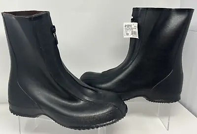 Men's LaCrosse Zip Up Over The Shoe Black Rubber Waterproof Boots Size 10 NEW! • $49.99
