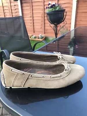 £34.99 • Buy BEIGE TAN TIMBERLAND BALLET STYLE MOCCASIN PUMPS SZ UK 5 USA 7w
