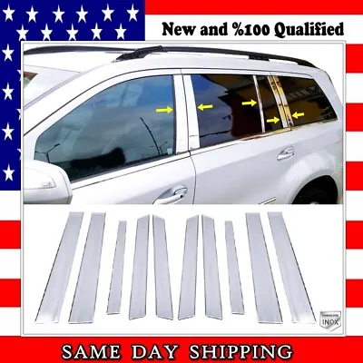 Chrome Door Pillar Trim 10 Pcs S.STEEL For Mercedes GL Class 320 350 450 500 550 • $48.60