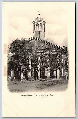 McConnellsburg Pennsylvania~Fulton County Courthouse~c1905 B&W Postcard • $13