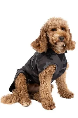 Dryrobe Dog Coat - Black Camo / Black • £45