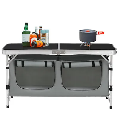 £47.99 • Buy Outdoor Portable Camping Table With Storage Bag Folding Picnic Party Garden BBQ