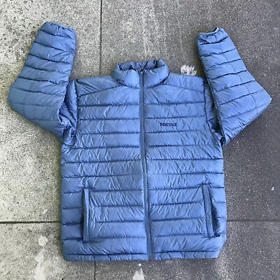 Marmot Zeus 700 Fill Duck Down Water Resistant Size XXL Puffer Jacket Mens Blue • $199.97