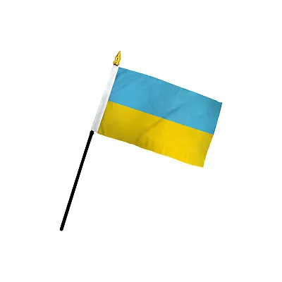 1 Dozen Ukraine Stick Flag 4x6in Handheld Ukrainian Flag • $17.95