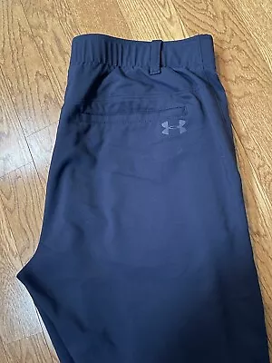 Under Armour Match Play Golf Pants Mens 36x30 Blue Flat Front Stretch Casual • $17.99