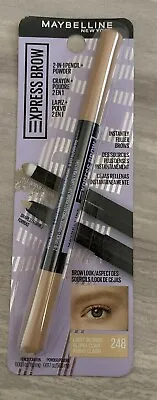 Maybelline Express Eyebrow 2-In-1 Pencil & Powder Makeup 248 Light Blonde • $3.99