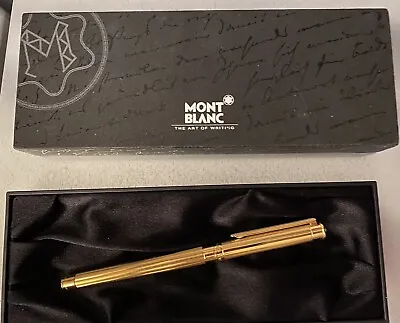 Montblanc Noblesse Gold Plated Fountain Pen In Box & 50 Ml Black Ink • $185