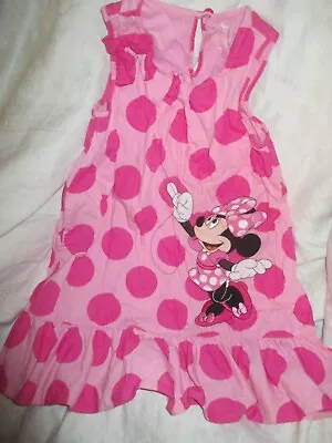 Disney Store Minnie Mouse Polka Dot Embroidered Dress Sz 5T • $8.95