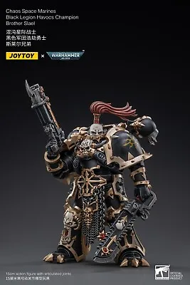 JOYTOY X Warhammer 40k Black Legion Havocs Champion Brother Slael 1/18 Figure • $124.79