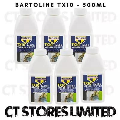 New 6x 500ml All Purpose Paint Varnish Remover Stripper Non Drip Bartoline Tx10 • £58.49