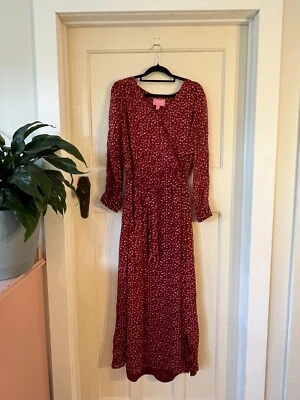 $20 • Buy 'That Bird' Faux Wrap Maxi Dress, Size 16