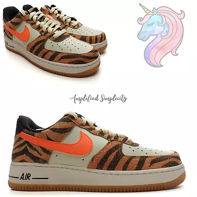 Mens Nike Air Force 1 '07 PRM Daktari Stripes Animal Safari Print DJ6192 New • $96.35