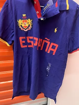 Polo Ralph Lauren Espana Spain Shirt - Men’s Extra Large XL Blue • $55