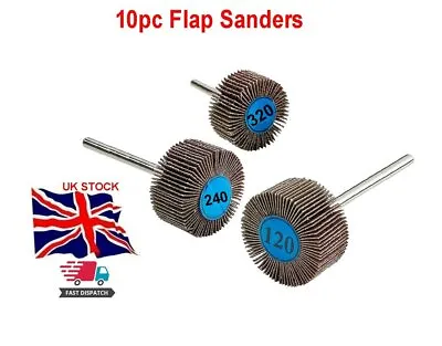 £7.99 • Buy Sanding Flaps Wheels 120-240-320 Grit Rotary Drill Accessory