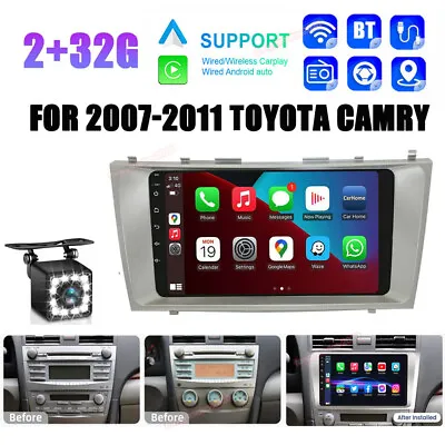 For 2007-2011 TOYOTA CAMRY Carplay Android 12.0 Car Stereo Radio WIFI GPS Navi • $96.85